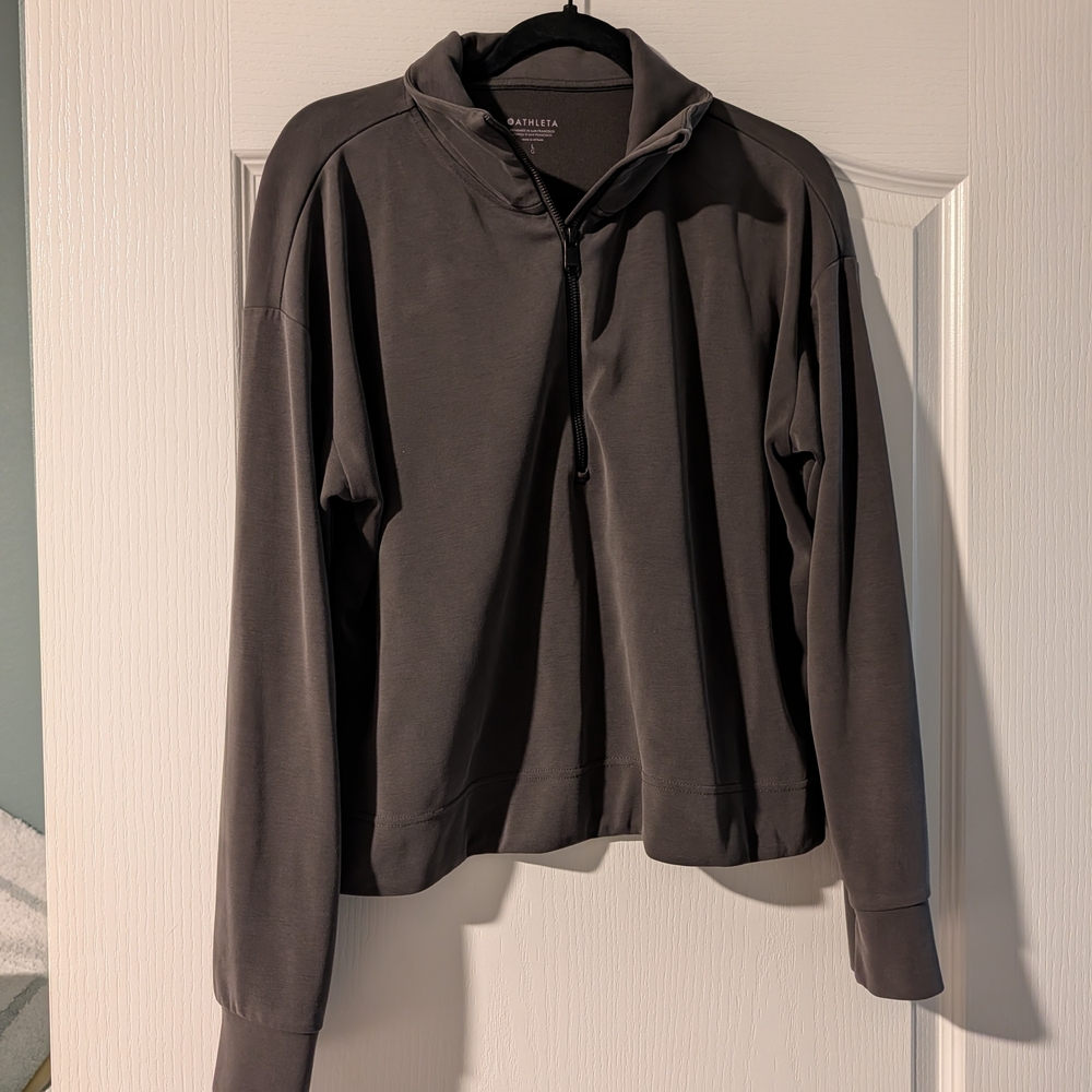 Athleta Brown Seaside Quarter-Zip Pullover - image 3